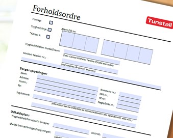 Skabelon til forholdsordre